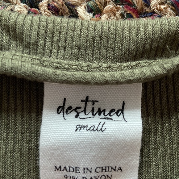 Army Green Crop Top - Picture 2 of 2